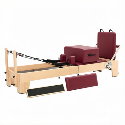 Factory Black Hard Maple Wood Pilates Reformer For Body Training