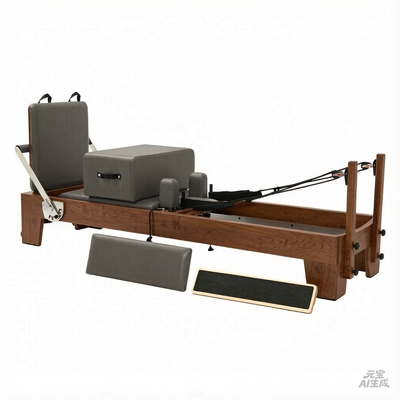 High stability Premium Walnut Pilates Reformer — Built for Professional Studio Use
